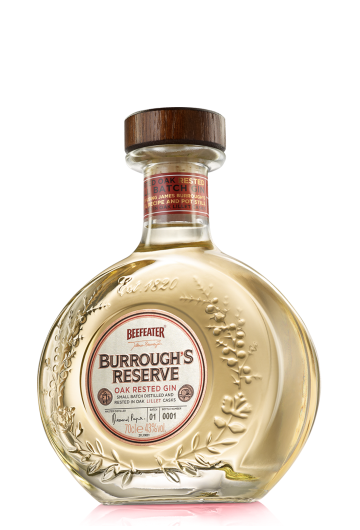 Beefeater Burrough's Reserve bottle side on