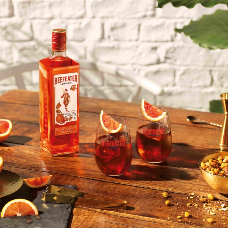 beefeater blood orange sunset negroni cocktail