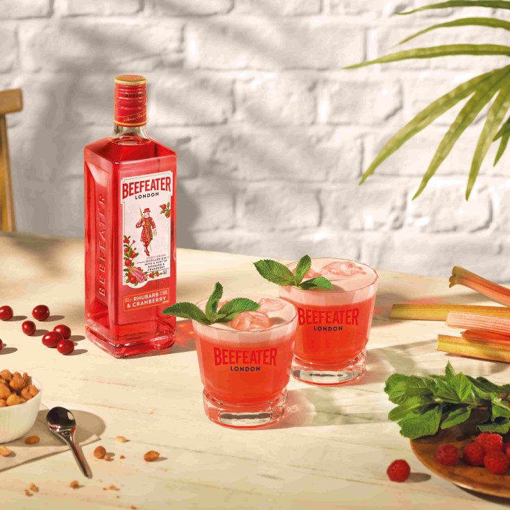 beefeater rhubarb cranberry gin sour cocktail