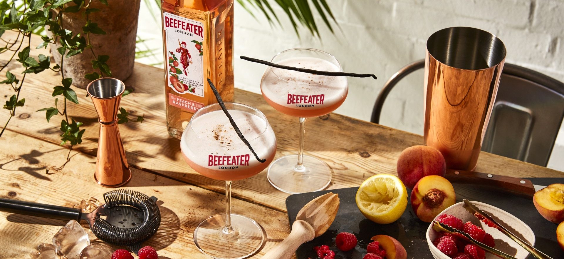 beefeater peach raspberry perfect lady cocktail