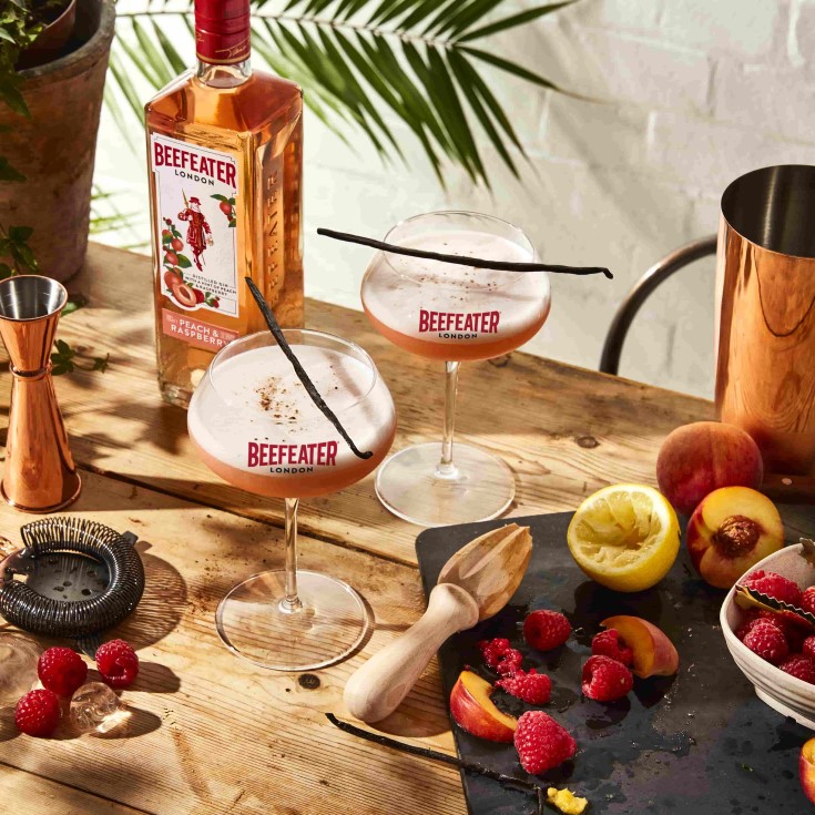 Perfect Lady cocktail recipe - Beefeater Peach and Raspberry Gin